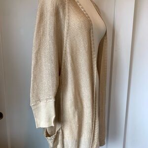 Ralph Lauren Tan Open-Front Cardigan